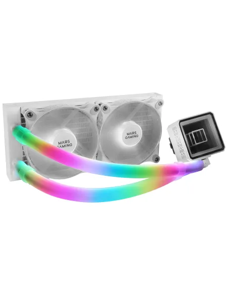 Mars Gaming MCA-WT, Funda ARGB para Tubos de Refrigeración Líquida, 30 LEDs Ultra Brillantes Personalizables ARGB, Silicona Eco