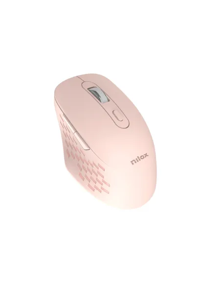 Nilox RATON DUAL WIRELESS 1600 DPI ROSA ratón Oficina Bluetooth + USB Type-A Óptico