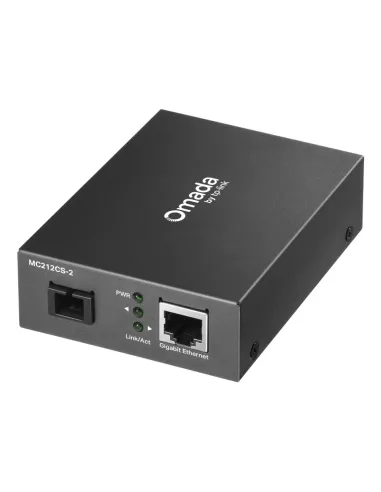 TP-Link Omada MC212CS-2 convertidor de medio 1000 Mbit s 1550 nm Monomodo Negro