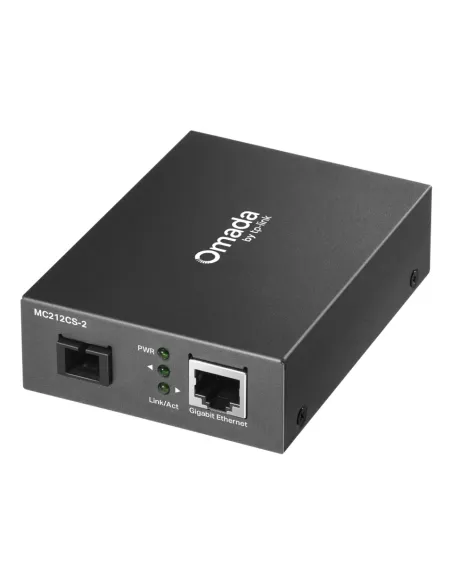 TP-Link Omada MC212CS-2 convertidor de medio 1000 Mbit s 1550 nm Monomodo Negro
