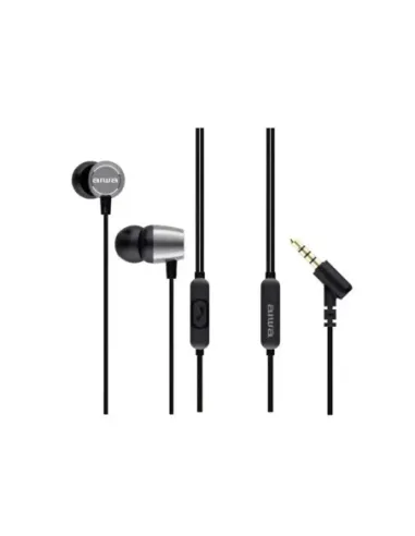 Auricular aiwa estm - 30sl jack 3.5mm negro - plata