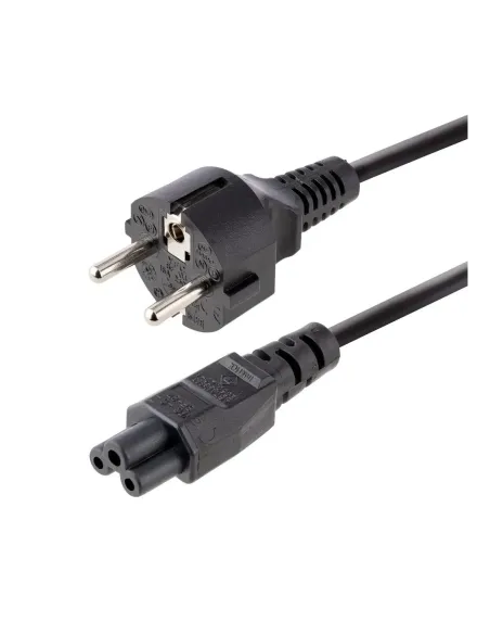Cable schuko a c5 startech 2m -  macho - hembra -  negro