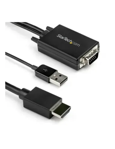 Cable vga - usb tipo a a hdmi startech 2m -  macho - macho -  negro