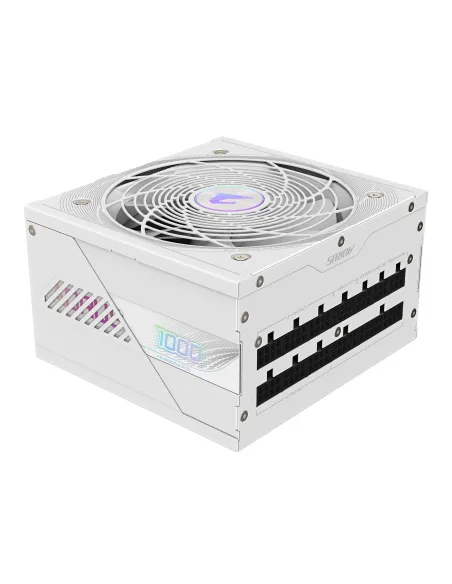GIGABYTE AORUS ELITE P1000W ICE Fuente de Alimentación - PCIe 5.0, 80 PLUS Platinum, Diseño completamente modular, Ventilador