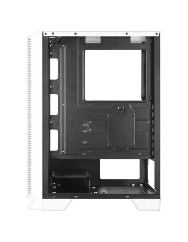 Mars Gaming MC-C, Caja PC ATX, Panel Frontal Metal-Mesh, Cristal Templado, 3 Ventiladores Frontales FRGB 120mm, Blanco