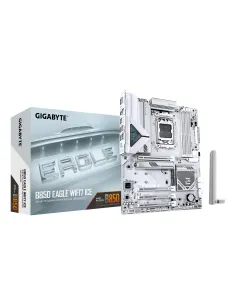 GIGABYTE B850 EAGLE WIFI7 ICE Placa base - Procesadores AMD Ryzen serie 9000, VRM digital de 8+2+2 fases, hasta 8200 MHz DDR5