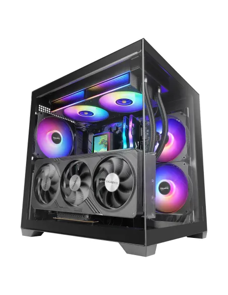Mars Gaming MCVIEW3 carcasa de ordenador Mini Tower Negro