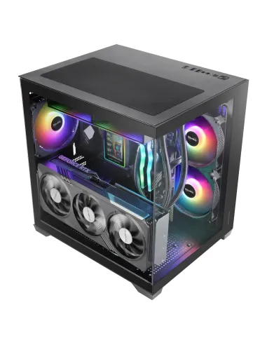 Mars Gaming MCVIEW3 carcasa de ordenador Mini Tower Negro