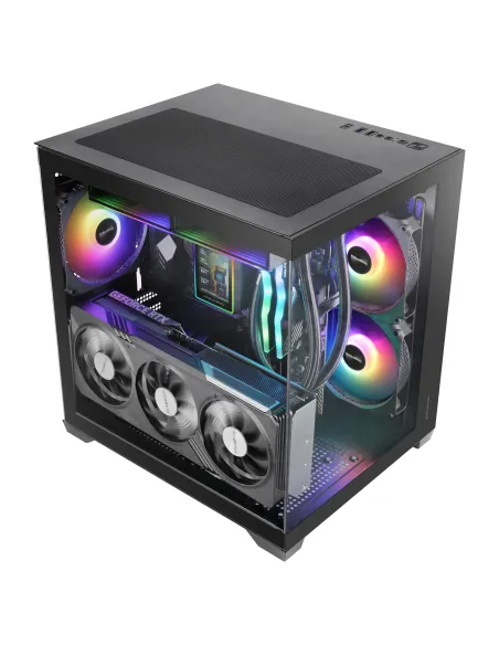Mars Gaming MCVIEW3 carcasa de ordenador Mini Tower Negro
