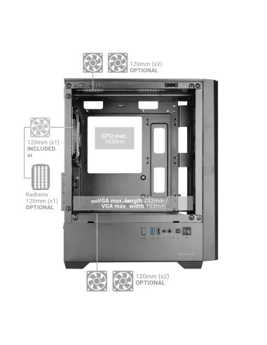 Mars Gaming MCVECTORW carcasa de ordenador Mini Tower Blanco