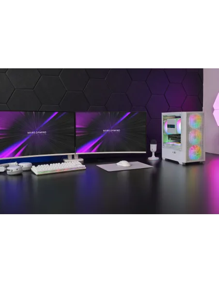 Mars Gaming MCVECTORW carcasa de ordenador Mini Tower Blanco