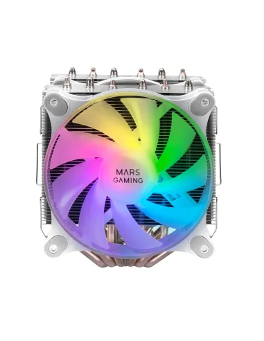 Mars Gaming Disipador CPU, Doble Torre Refrigeración, 6 Heatpipes HCT, TDP 300 W, 2 Ventiladores ARGB PWM 12 cm, MCPUXTW, Color