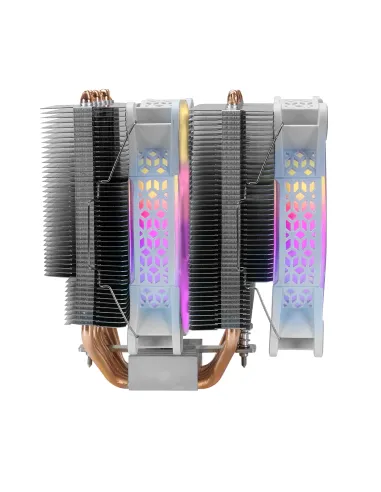 Mars Gaming Disipador CPU, Doble Torre Refrigeración, 6 Heatpipes HCT, TDP 300 W, 2 Ventiladores ARGB PWM 12 cm, MCPUXTW, Color