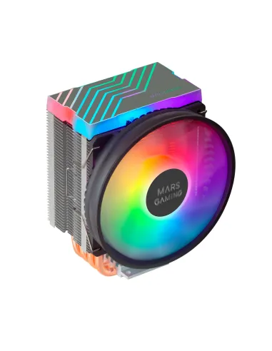 Mars Gaming Disipador CPU Dual ARGB, 4 Heatpipes HCT, TDP 160 W, Ventilador Ultra-silencioso PWM 11 cm, MCPU44
