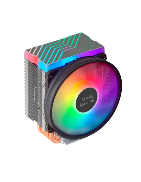 Mars Gaming Disipador CPU Dual ARGB, 4 Heatpipes HCT, TDP 160 W, Ventilador Ultra-silencioso PWM 11 cm, MCPU44