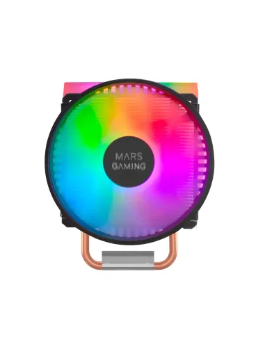 Mars Gaming Disipador CPU Dual ARGB, 4 Heatpipes HCT, TDP 160 W, Ventilador Ultra-silencioso PWM 11 cm, MCPU44