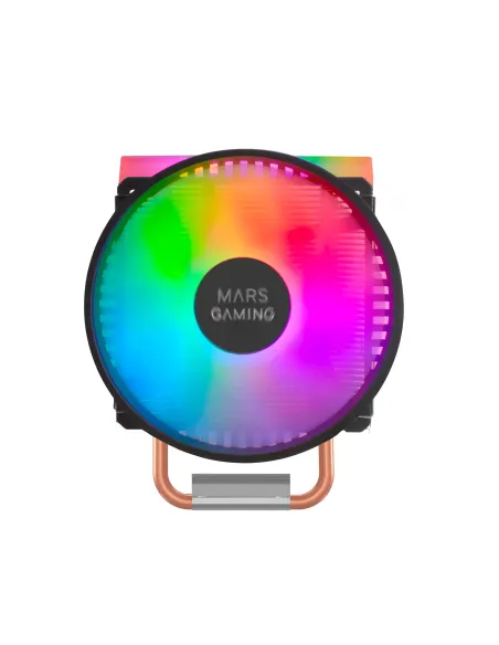 Mars Gaming Disipador CPU Dual ARGB, 4 Heatpipes HCT, TDP 160 W, Ventilador Ultra-silencioso PWM 11 cm, MCPU44