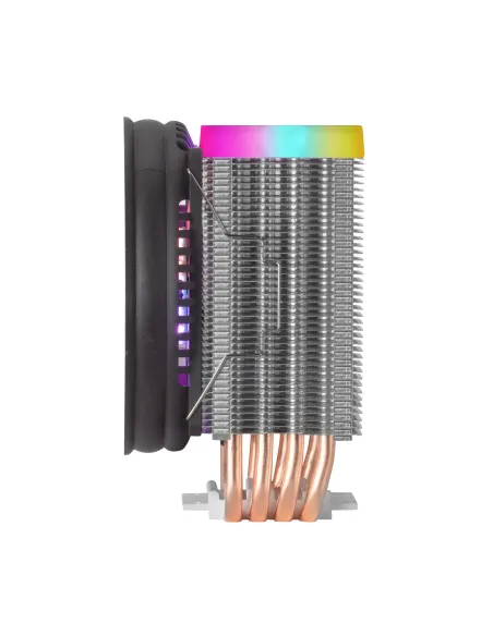 Mars Gaming Disipador CPU Dual ARGB, 4 Heatpipes HCT, TDP 160 W, Ventilador Ultra-silencioso PWM 11 cm, MCPU44