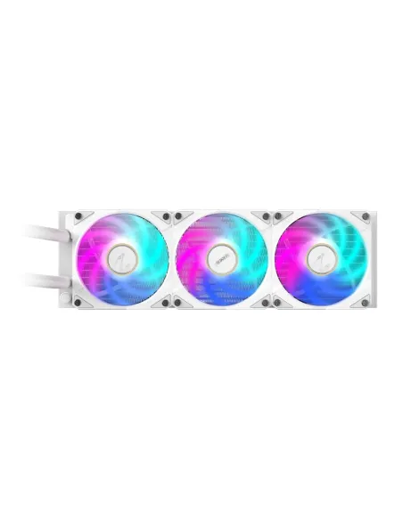 GIGABYTE AORUS WATERFORCE X II 360 ICE Refrigerador de CPU líquido AIO - 3x ventiladores ARGB de 120 mm, pantalla LCD a todo