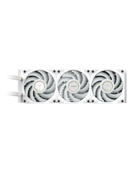 GIGABYTE AORUS WATERFORCE X II 360 ICE Refrigerador de CPU líquido AIO - 3x ventiladores ARGB de 120 mm, pantalla LCD a todo