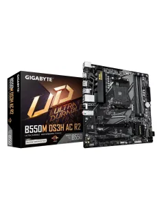 GIGABYTE B550M DS3H AC R2 Placa base - Procesadores AMD Ryzen 5000, VRM de 5+3 fases, hasta 4733 MHz DDR4 (O.C.), 1x M.2 PCIe