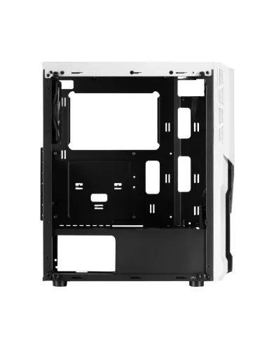 Mars Gaming MC-X2, Caja PC Gaming ATX, Frontal Acero FRGB, 2 Ventiladores 12cm FRGB, Ventana Lateral Completa, Blanco