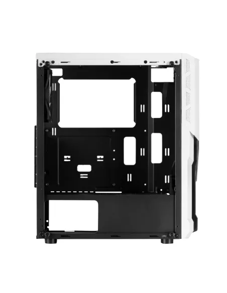 Mars Gaming MC-X2, Caja PC Gaming ATX, Frontal Acero FRGB, 2 Ventiladores 12cm FRGB, Ventana Lateral Completa, Blanco