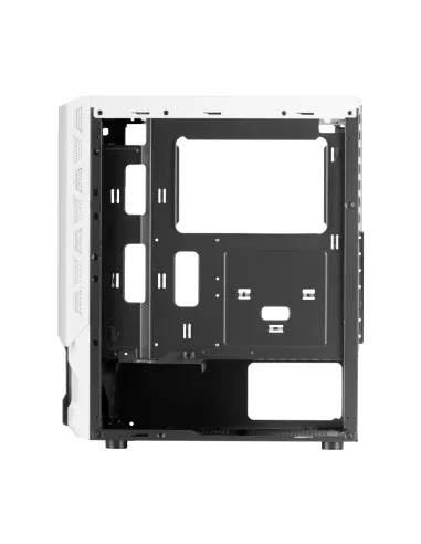 Mars Gaming MC-X2, Caja PC Gaming ATX, Frontal Acero FRGB, 2 Ventiladores 12cm FRGB, Ventana Lateral Completa, Blanco