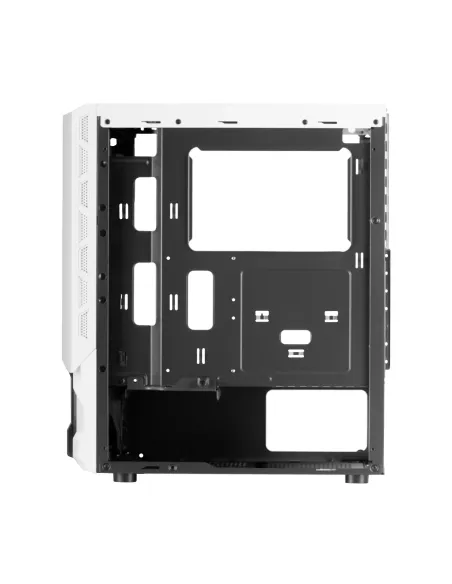 Mars Gaming MC-X2, Caja PC Gaming ATX, Frontal Acero FRGB, 2 Ventiladores 12cm FRGB, Ventana Lateral Completa, Blanco