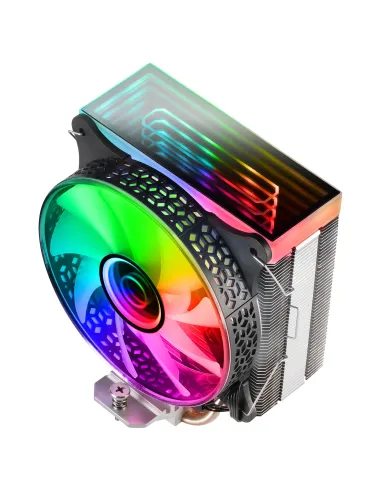 Mars Gaming MCPU-VR Negro, Disipador CPU, Doble Espejo Infinito ARGB, 4 Heatpipes HCT, TDP 180W, Ventilador Ultra-silencioso