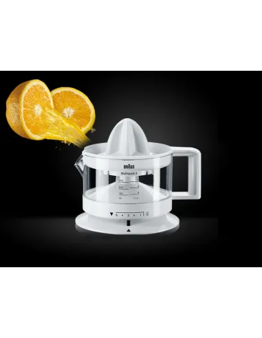 Braun TributeCollection CJ 3000 prensa de cítricos eléctricos 0,35 L 20 W Transparente, Blanco