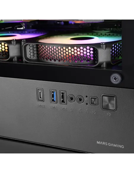 Mars Gaming MCQUANTUM carcasa de ordenador Midi Tower Negro