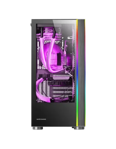 Mars Gaming MC-ULTRA, Torre Gaming Custom XXL E-ATX, Doble Tira LED ARGB, Doble Ventana Cristal Templado, Estructura Cámara