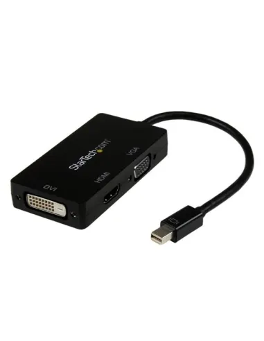 StarTech.com Adaptador Conversor de Mini DisplayPort a VGA DVI o HDMI - Convertidor A V 3 en 1 para viajes