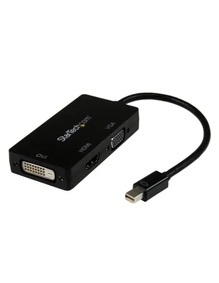 StarTech.com Adaptador Conversor de Mini DisplayPort a VGA DVI o HDMI - Convertidor A V 3 en 1 para viajes