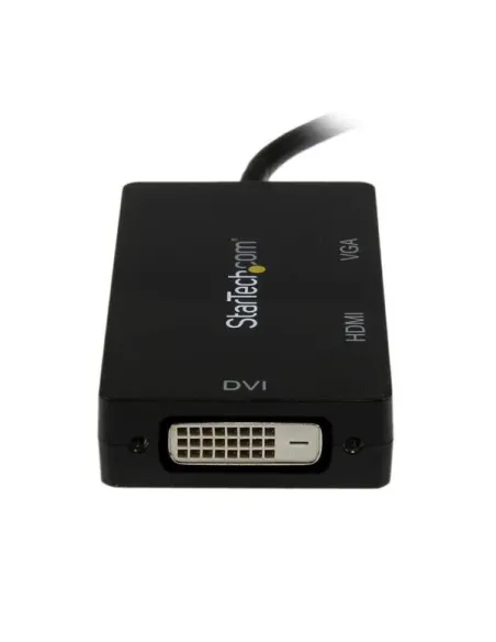 StarTech.com Adaptador Conversor de Mini DisplayPort a VGA DVI o HDMI - Convertidor A V 3 en 1 para viajes