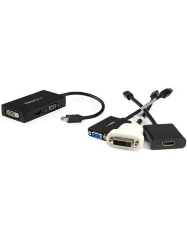 StarTech.com Adaptador Conversor de Mini DisplayPort a VGA DVI o HDMI - Convertidor A V 3 en 1 para viajes
