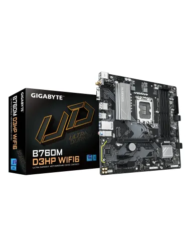 GIGABYTE B760M D3HP WIFI6 Placa base - Compatible con procesadores Intel Core 14ª generación, VRM digital de 4+1+1 fases, hasta