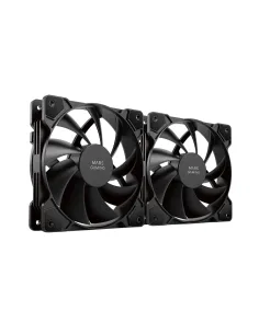Mars Gaming MF-PROX2 Negro, Kit 2 Ventiladores 120mm, Sistema Anti-vibraciones, Ultra-silenciosos, Doble Conexión 3PIN + 4PIN