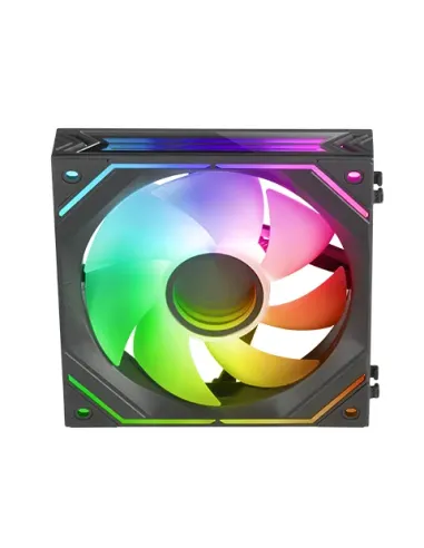 Mars Gaming MF-LINKFINITY Negro, Ventilador Modular PWM 120mm, Sistema de Conexión LINKFINITY, Iluminación Infinity Mirror ARGB