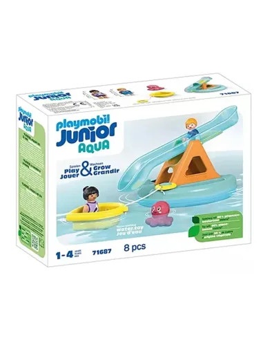 Playmobil junior aqua: isla de baño con tobogán