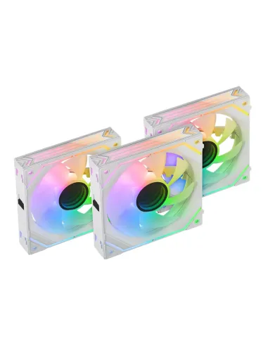 Mars Gaming MF-LINKFINITYKIT, Kit 3x Ventiladores Modulares PWM 120mm, Sistema de Conexión LINKFINITY, Iluminación Infinity