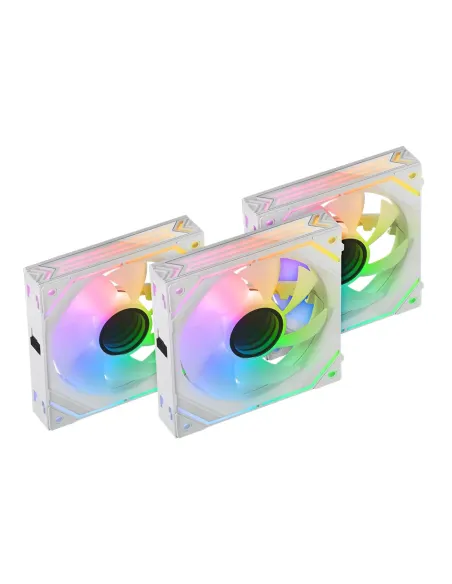 Mars Gaming MF-LINKFINITYKIT, Kit 3x Ventiladores Modulares PWM 120mm, Sistema de Conexión LINKFINITY, Iluminación Infinity