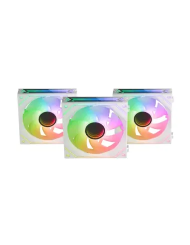 Mars Gaming MF-LINKFINITYKIT, Kit 3x Ventiladores Modulares PWM 120mm, Sistema de Conexión LINKFINITY, Iluminación Infinity