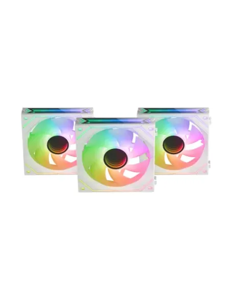 Mars Gaming MF-LINKFINITYKIT, Kit 3x Ventiladores Modulares PWM 120mm, Sistema de Conexión LINKFINITY, Iluminación Infinity