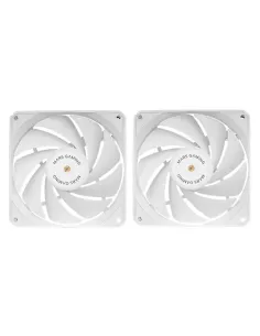 Mars Gaming MF-NCLX2, Kit 2x Ventiladores Ultrasilenciosos 120mm, Diseño Aspas Híbridas, Ventiladores 2en1 con Rodamiento FDB