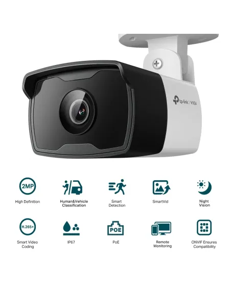 TP-Link VIGI C320I Bombilla Cámara de seguridad IP Exterior 1920 x 1080 Pixeles Techo Pared Poste