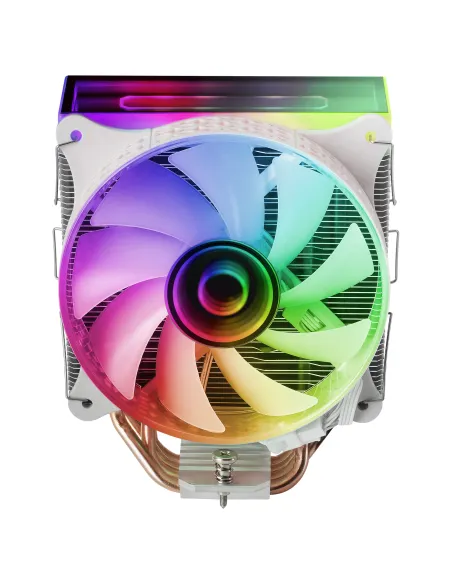Mars Gaming MCPU-VR, Disipador CPU, Doble Espejo Infinito ARGB, 4 Heatpipes HCT, TDP 180 W, Ventilador Ultra-silencioso PWM 12