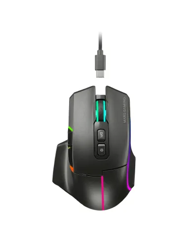 Mars Gaming MMWVECTOR ratón Juego mano derecha RF Wireless + Bluetooth + USB Type-A Óptico 12000 DPI