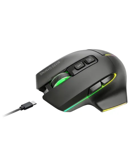 Mars Gaming MMWVECTOR ratón Juego mano derecha RF Wireless + Bluetooth + USB Type-A Óptico 12000 DPI